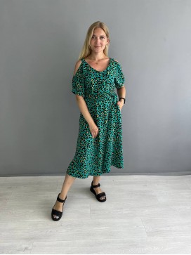 Платье с вырезами на плечах
