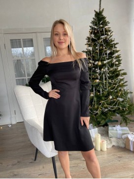 Платье коктельное, Черное