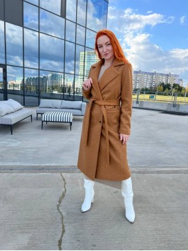 Пальто рыжее