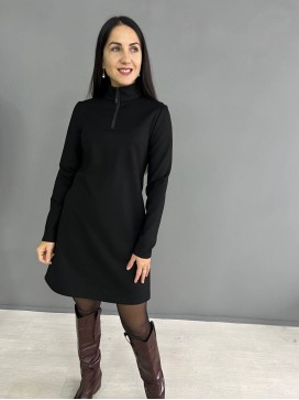 Платье мини с замком