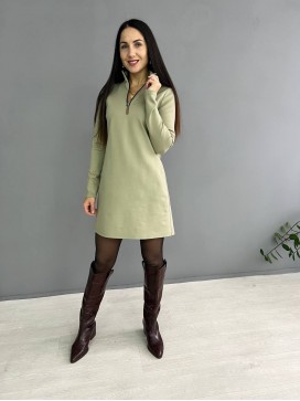 Платье мини с замком