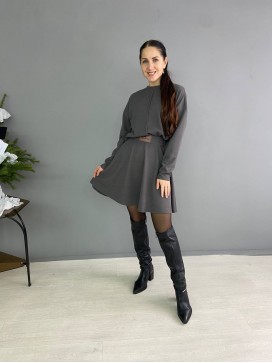 Костюм с юбкой в трикотаже