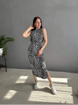 Платье силуэтное лео