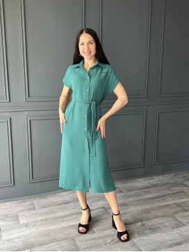 Платье халат изумруд