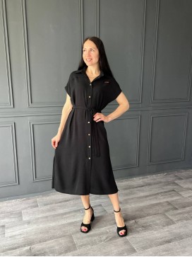 Платье халат черное