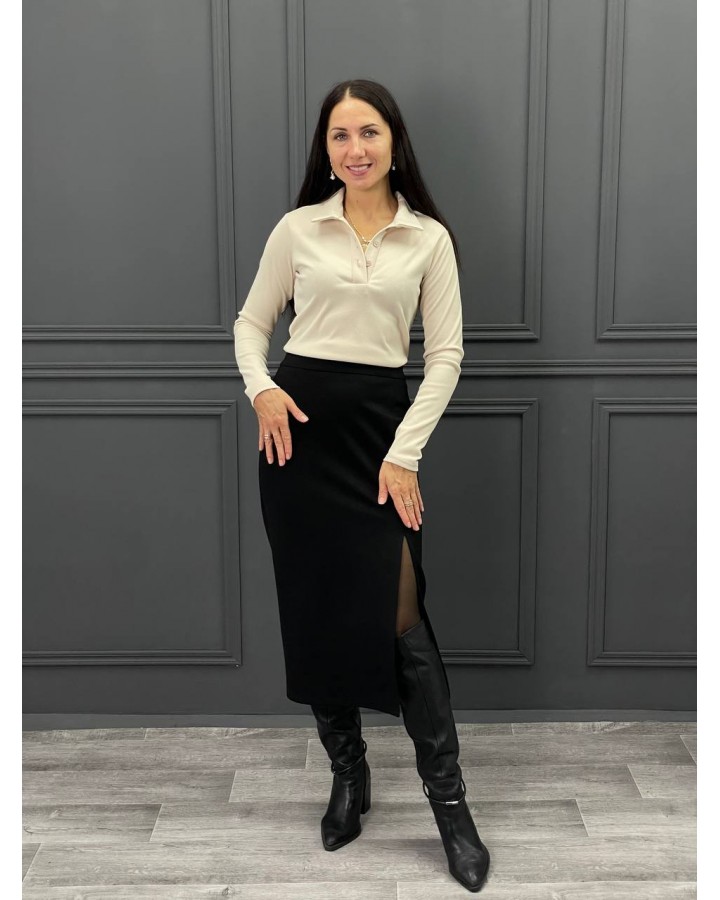 Юбка миди из бандажного трикотажа