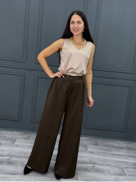 Оверсайз брюки в цвете шоколад