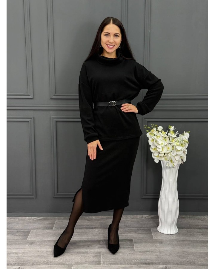 Костюм трикотажный черный