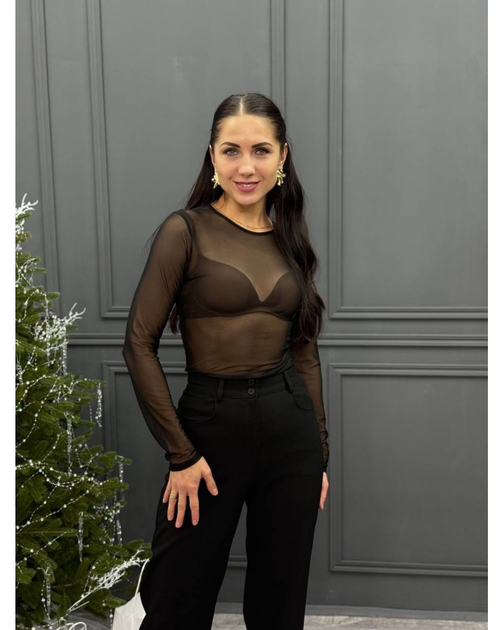 Лонг прозрачный черный