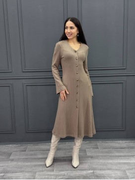 Платье-кардиган капучино