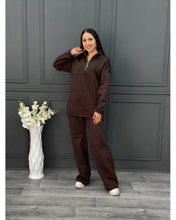 Костюм с начесом шоколад