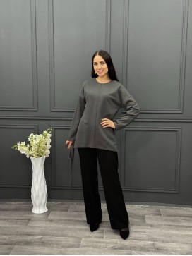 Лонг с поясом графит