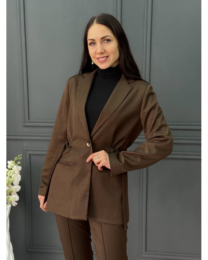 Жакет-трансформер коричневый