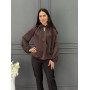 Блузка перекрут шоколад
