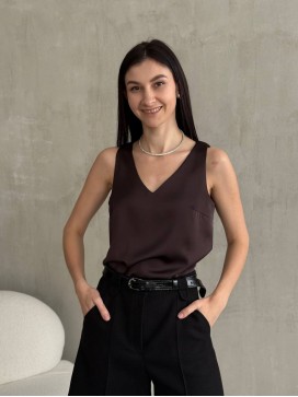 Блузка-майка шоколад