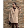 Жакет-пальто бежевое