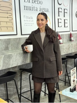 Жакет-пальто графит