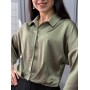 Блузка с защипами хаки