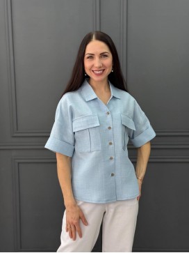 Рубашка с нагрудными карманами