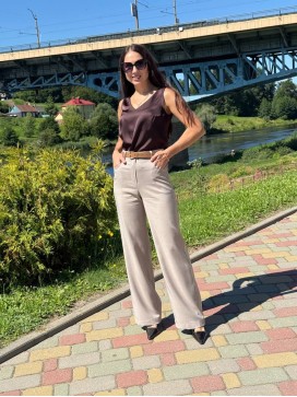 Брюки палаццо капучино